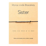 Sister Morse Code Bracelet Stainless Beads Always My Sister