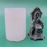 Skeleton Throne Epoxy Resin Mold DIY Horror Ornaments Home Decor Casting K3ND