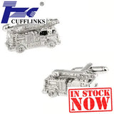 Silver Fire Truck Cufflink Cuff Link 2 Pairs Promotion