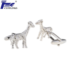 Silver Giraffe Cufflink Cuff Link Set Promotion