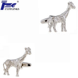 Silver Giraffe Cufflink Cuff Link Set Promotion