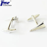 Silver Paper Plane Cufflink Cuff Link 2 Pairs