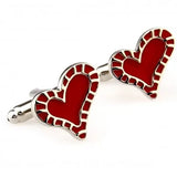 Red Heart I Love You My Wife Wedding Cufflink Cuff Link