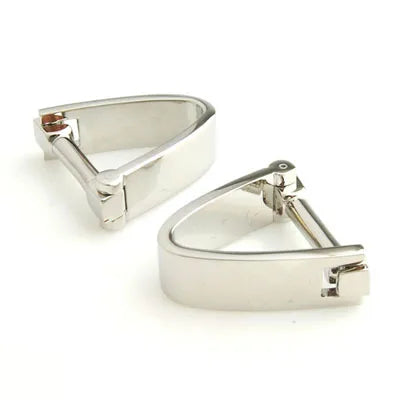 Silver Stainless Steel Cufflink Cuff Link