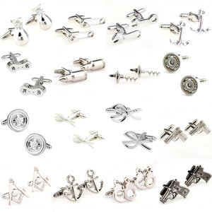 Silver Metal Cufflink Cuff Link Pair Promotion