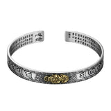 Vintage Heart Sutra Buddha Bracelet for Men and Women