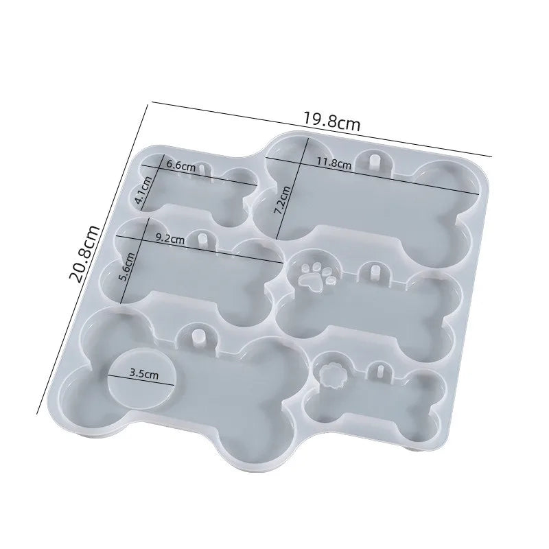 Bone Shape Pet Listing Silicone Mould DIY Resin Mold