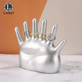 Six Finger Palm Jewelry Rack Resin Spray Paint Ring Necklace Storage Rack
