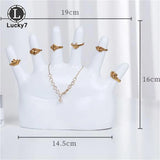 Six Finger Palm Jewelry Rack Resin Spray Paint Ring Necklace Storage Rack