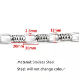 Stainless Steel Cuban Link Chain Necklace 13mm 1M
