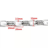 Stainless Steel Cuban Link Chain Necklace 13mm 1M