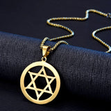 Star Hollow Pendant Necklace Crystal Inlaid Accessorie