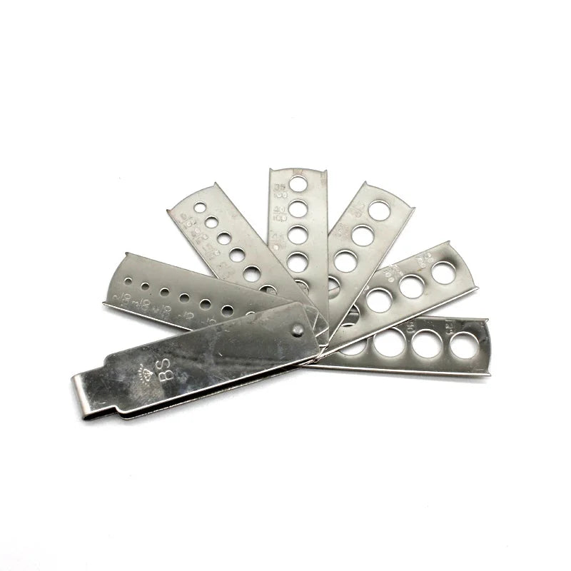 Six Sides Jewelry Caliper Stainless Steel Diamond Measuring Tools Gemstone Sizer