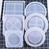 Circular 3D Silica Gel Epoxy Resin Ashtray Mold Set