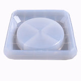 Circular 3D Silica Gel Epoxy Resin Ashtray Mold Set