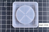 Circular 3D Silica Gel Epoxy Resin Ashtray Mold Set