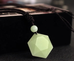 6-Pointed Star Necklace Double-Sided Luminous Stone Pendant Chain