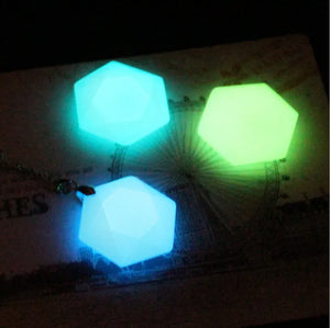 6-Pointed Star Necklace Double-Sided Luminous Stone Pendant Chain