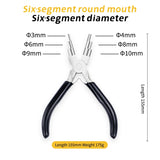 6-Segment Coil Winding Pliers Round Nose DIY Jewelry Tool