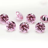 500pcs 5A CZ Round Loose Cubic Zirconia Stones Pink Lavender Violet