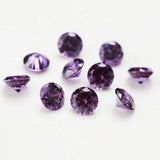 500pcs 5A CZ Round Loose Cubic Zirconia Stones Pink Lavender Violet