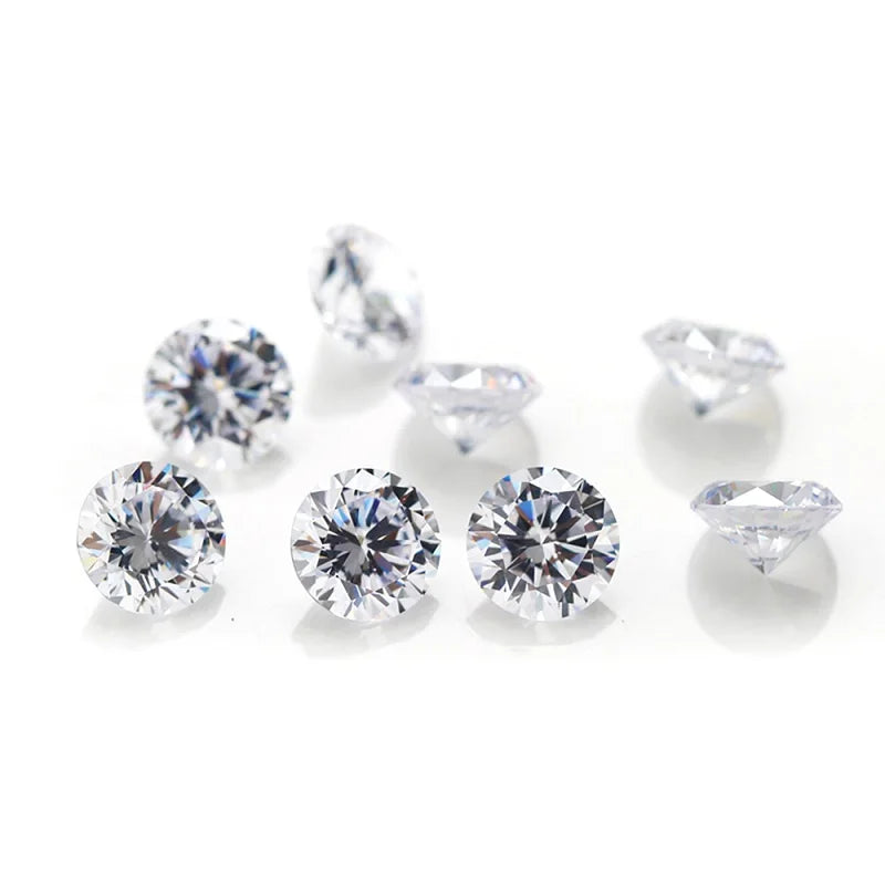 500pcs 5A CZ Round Loose Cubic Zirconia Stones Pink Lavender Violet