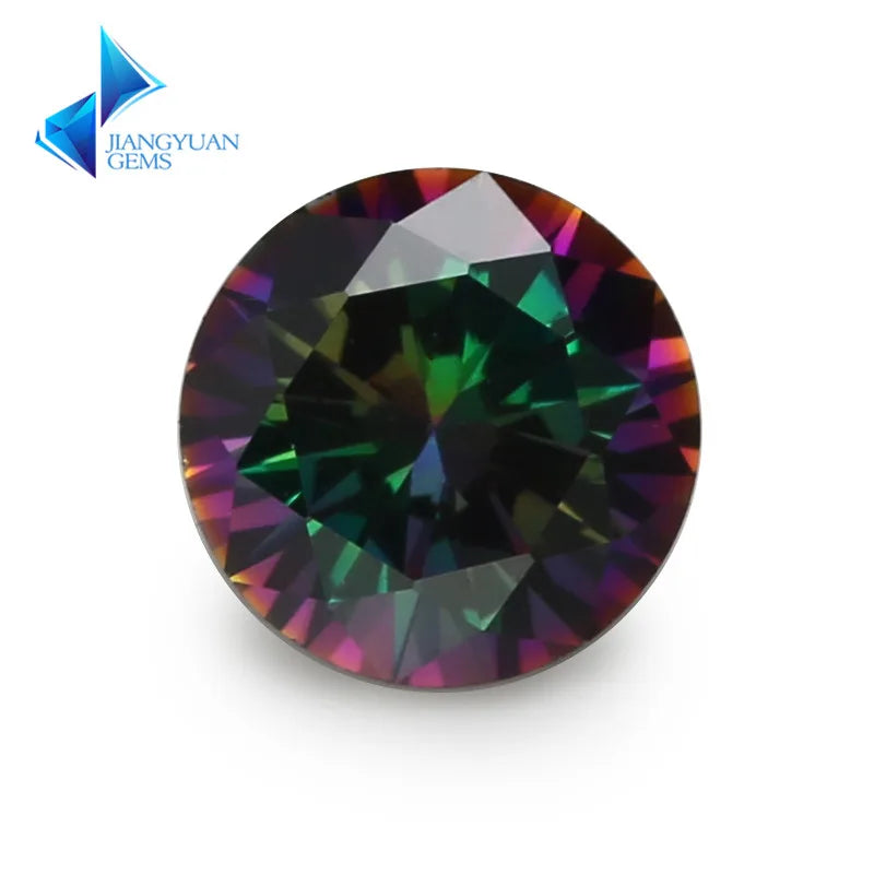 1.0~10mm Mix Multicolor CZ Round Cut Loose CZ Stone Synthetic Gems