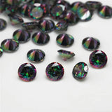 1.0~10mm Mix Multicolor CZ Round Cut Loose CZ Stone Synthetic Gems