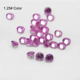 1.0-3.0mm Red Synthetic Stone Round Cut for Jewelry