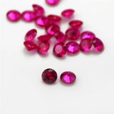 1.0-3.0mm Red Synthetic Stone Round Cut for Jewelry