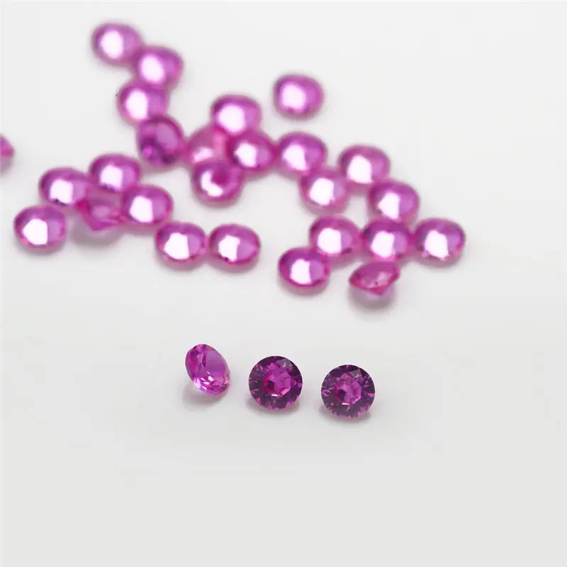 Synthetic Corundum Gems 1.0mm~3.0mm Round Brilliant Cut for Jewelry 1.25# 3#