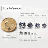 1-10mm Round CZ Stone Loose Multiolor Synthetic Gems