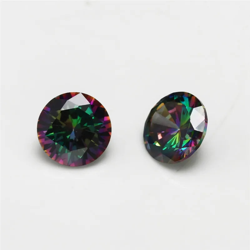 1-10mm Round CZ Stone Loose Multiolor Synthetic Gems