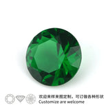 Light Green Round Cut Glass Stone Synthetic Gems 1-15mm Loose Jewelry
