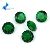 Light Green Round Cut Glass Stone Synthetic Gems 1-15mm Loose Jewelry