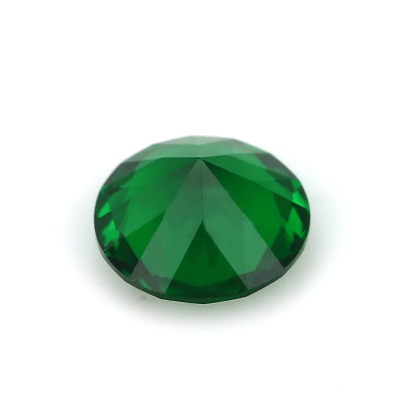 Light Green Round Cut Glass Stone Synthetic Gems 1-15mm Loose Jewelry