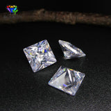 5A Square CZ Stone Princess Cut Loose CZ Gems 1.5-12mm