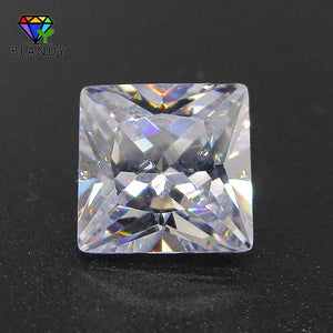 5A Square CZ Stone Princess Cut Loose CZ Gems 1.5-12mm