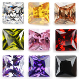 1.5x1.5~12x12mm CZ Princess Cut Square Loose Stones