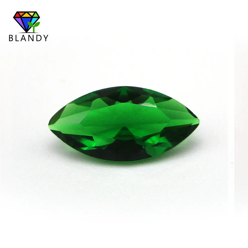 1.5x3~8x16mm Marquise Green Glass Gems Stone Loose Beads