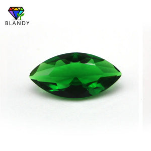 1.5x3~8x16mm Marquise Green Glass Gems Stone Loose Beads