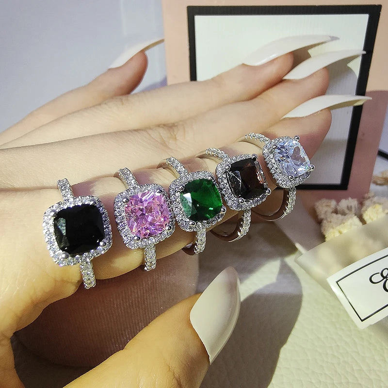 Size 11 12 13 Pink Wedding Engagement Promise Rings for Women R820