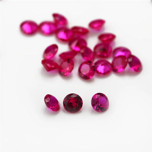 1-10mm 12 Birthday Round CZ Stone Spinel113# Corundum5# Synthetic Gemstone