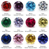 1-10mm 12 Birthday Round CZ Stone Spinel113# Corundum5# Synthetic Gemstone