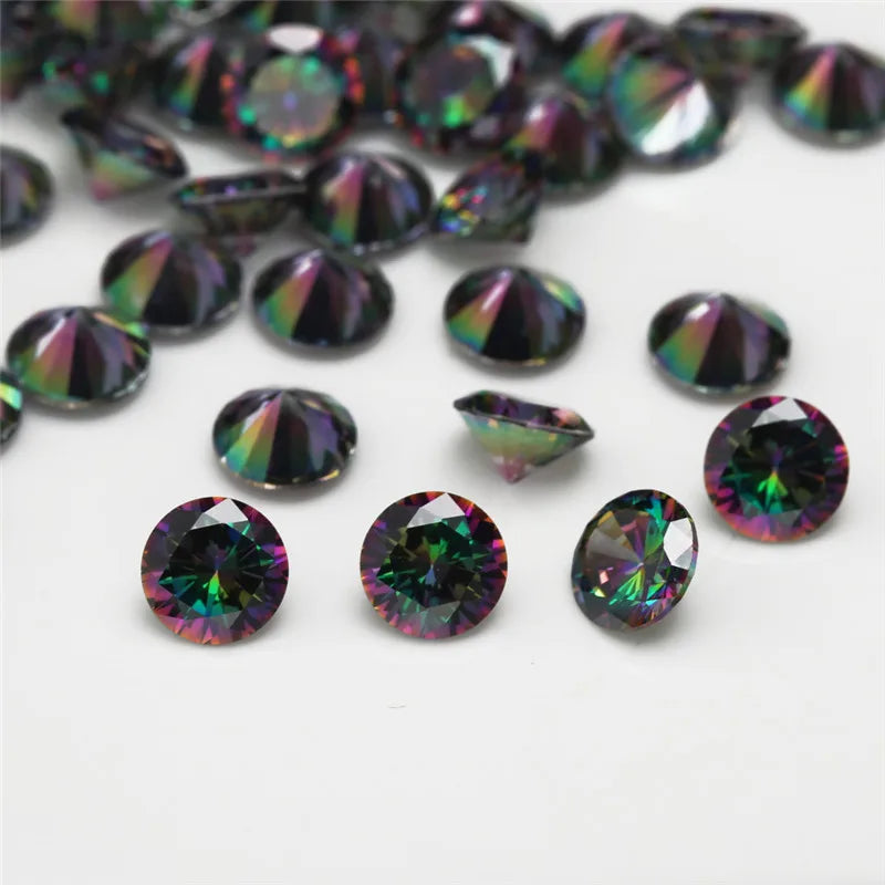 1-10mm Multiolor Round CZ Stones for Jewelry Making