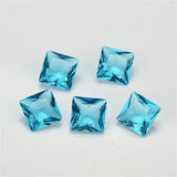 Square Loose Glass Stone Synthetic Gems Red Green Garnet 2x2~12x12mm