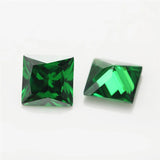 Princess Cut CZ Stone 5A CZ Square Shape Green Sea Coffee Tanzanite