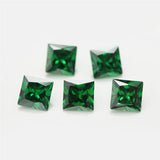 Princess Cut CZ Stone 5A CZ Square Shape Green Sea Coffee Tanzanite