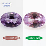 Synthetic Corundum Oval Cut 46# Discolor Stone 2x3~10x14mm