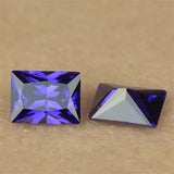 5A Rectangle Shape CZ Stone Pink Violet Champagne Orange Synthetic CZ Gems